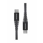 Kábel Swissten Aramid USB-C / USB-C 1,5 m, antracit