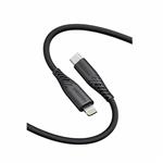 Kábel Swissten Silicone USB-C / Lightning 0,4 m, čierny
