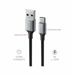 Kábel Swissten Textile II USB / USB-C 1,5 m, čierny