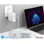Kábel Swissten TPE USB-C / USB-C 100 W, biely