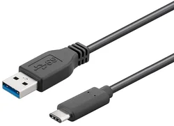 Kabel USB 3.1 konektor C/male - USB 3.0 A/male, černý, 15cm ku31ca015bk - Kabely + redukce