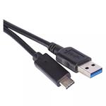 Kábel USB-A 3.0 / USB-C 3.1 Quick Charge, 1 m, čierny