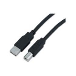 KABEL USB-A - USB-B 1,8m černý