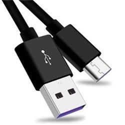 Kabel USB-C/M - USB 2.0 A/M, Super fast charging 5A, černý, 1m