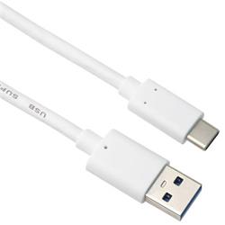 Kabel USB-C - USB 3.0 A (USB 3.2 generation 2, 3A, 10Gbit/s) 1m bílá