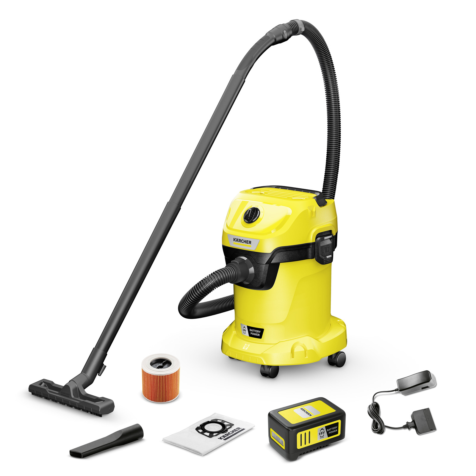Kärcher WD 3-18 Battery Set AKU Vysavač na mokro-suché nečistoty (1.628-551.0)