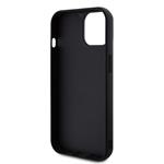 Karl Lagerfeld 3D gumový zadný kryt s trblietavým logom Karl pre iPhone 15 Black