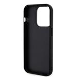 Karl Lagerfeld 3D gumový zadný kryt s trblietavým logom Karl pre iPhone 15 Pro Max Black