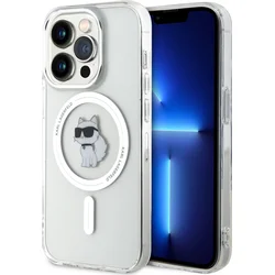 Karl Lagerfeld IML Choupette MagSafe zadný kryt pre iPhone 15 Pro Transparent