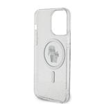 Karl Lagerfeld IML Glitter Karl and Choupette MagSafe Zadní Kryt pro iPhone 15 Pro Max Transparent