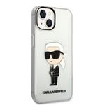 Karl Lagerfeld IML Ikonik NFT Zadný kryt pre iPhone 14 Transparent