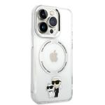 Karl Lagerfeld IML Karl and Choupette NFT MagSafe zadný kryt pre iPhone 14 Pro Max Transparent