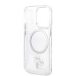 Karl Lagerfeld IML Karl and Choupette NFT MagSafe zadný kryt pre iPhone 14 Pro Transparent