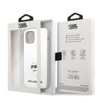 Karl Lagerfeld Liquid Silicone Choupette NFT zadný kryt pre iPhone 12/12 Pro White