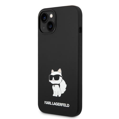 Karl Lagerfeld Liquid Silicone Choupette NFT Zadný kryt pre iPhone 14 Black