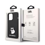 Karl Lagerfeld Liquid Silicone Choupette NFT Zadný kryt pre iPhone 14 Pro Black