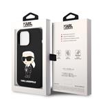 Karl Lagerfeld Liquid Silicone Ikonik NFT Zadný kryt pre iPhone 13 Pro Black