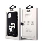 Karl Lagerfeld PU Saffiano Karl and Choupette NFT Zadný kryt pre iPhone 11 Black