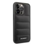 Karl Lagerfeld Quilted Puffy Metal Logo Zadní Kryt pro iPhone 14 Pro Max Black