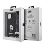 Karl Lagerfeld Saffiano Crossbody Metal Ikonik Zadní Kryt pro iPhone 15 Black