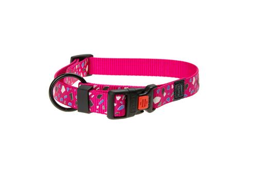 Karlie Obojek ASP Mix&Match růžový motiv CHIP velikost M 40-55cm 20mm