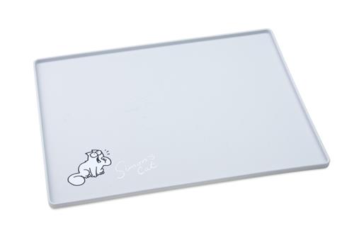 Karlie Simon's Cat Podložka pod misku pre mačky svetlosivá 40X30X1 CM