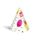 Karnevalový klobúk 6ks 16cm mix papiera č.6