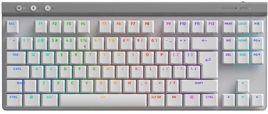 KBC Logitech G515 TKL LIGHTSPEED US INT'L - USB, bílá