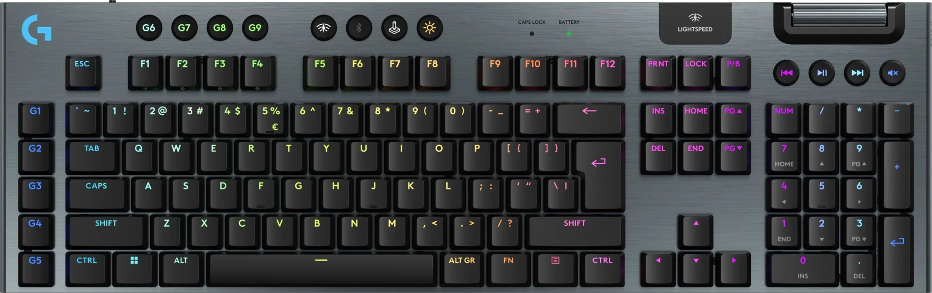 KBC Logitech klávesnice Tactile - G915 X - US INTL, bezdrátová