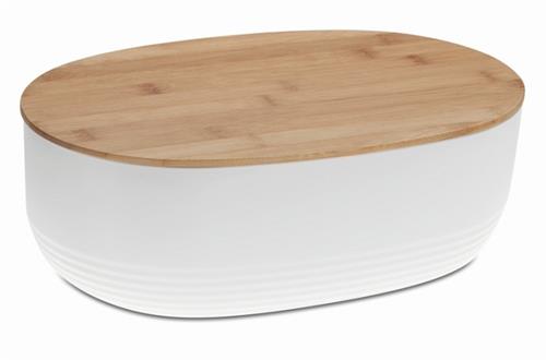 KELA Chlebník NAMUR plast / drevo biely