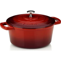 KELA Litinový pekáč s poklicí se smaltovaným povrchem CALIDO, 24 cm