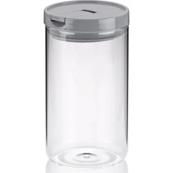 KELA Skleněná dóza ARIK 1,2 l, šedá