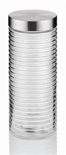 KELA Skleněná dóza s víkem nerez DIANA, 2 l