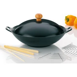 KELA Wok litinový 36 cm s příslušenstvím, sada 5 ks 