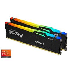 Kingston Fury Beast DDR5 64GB 6000MHz CL40, RGB chladič (Kit 2x32GB), AMD EXPO