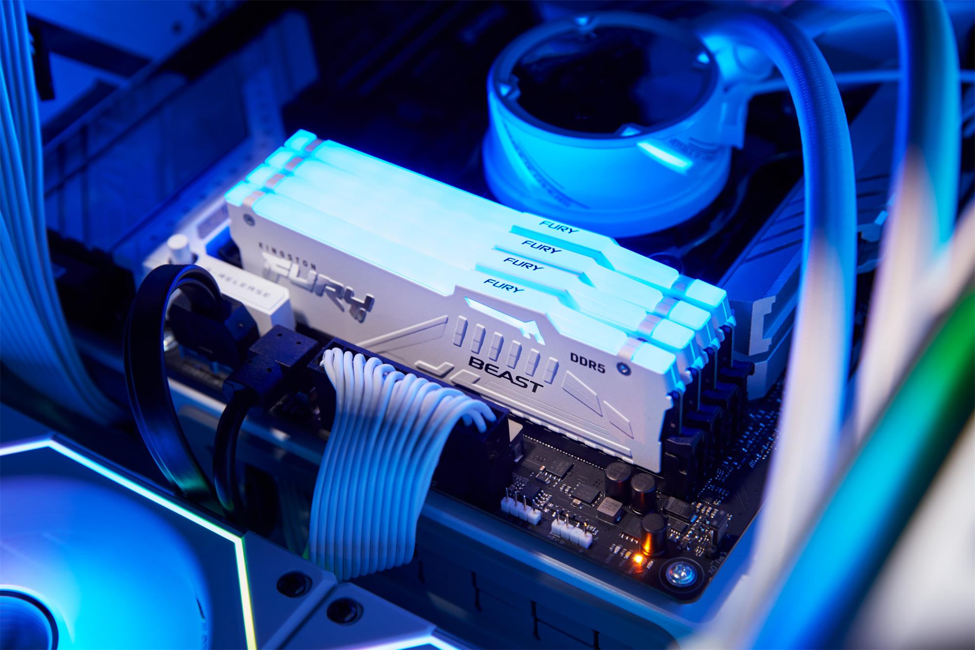 Kingston Fury Beast DDR5 RGB 16GB 6000MHz CL36 AMD EXPO bílá