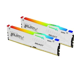 Kingston FURY™ Beast DDR5 RGB 64GB 5200MHz, XMP, biela (sada 2x 32GB)