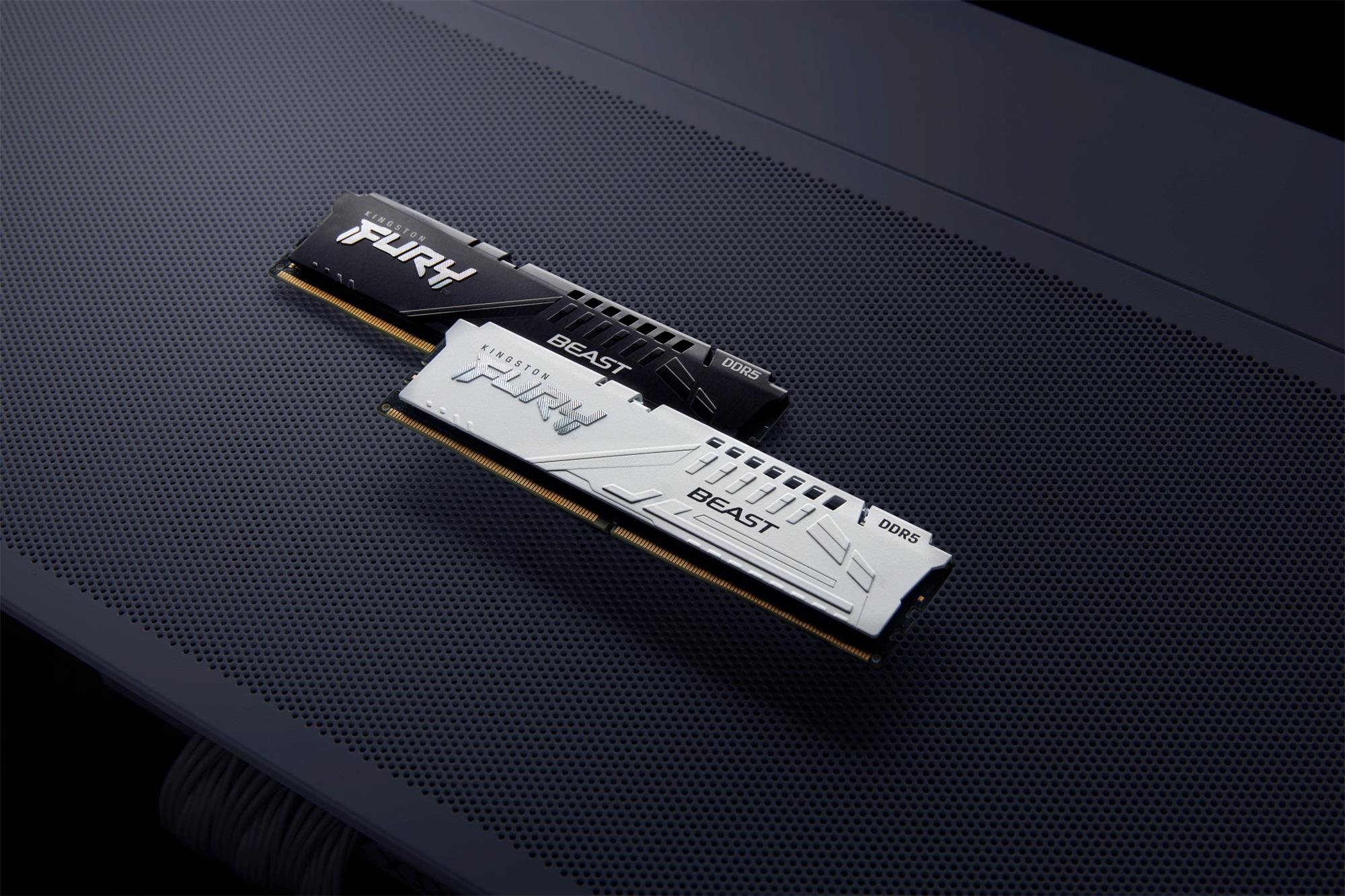Kingston Fury Beast White DDR5 DIMM 32GB 6000MHz, AMD EXPO, biela (sada 2x 16GB)
