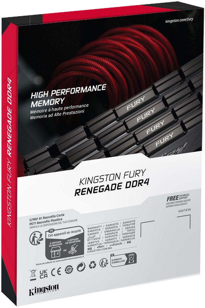 Kingston Fury Renegade DIMM DDR4 16GB 4000MHz 1Gx8 černá