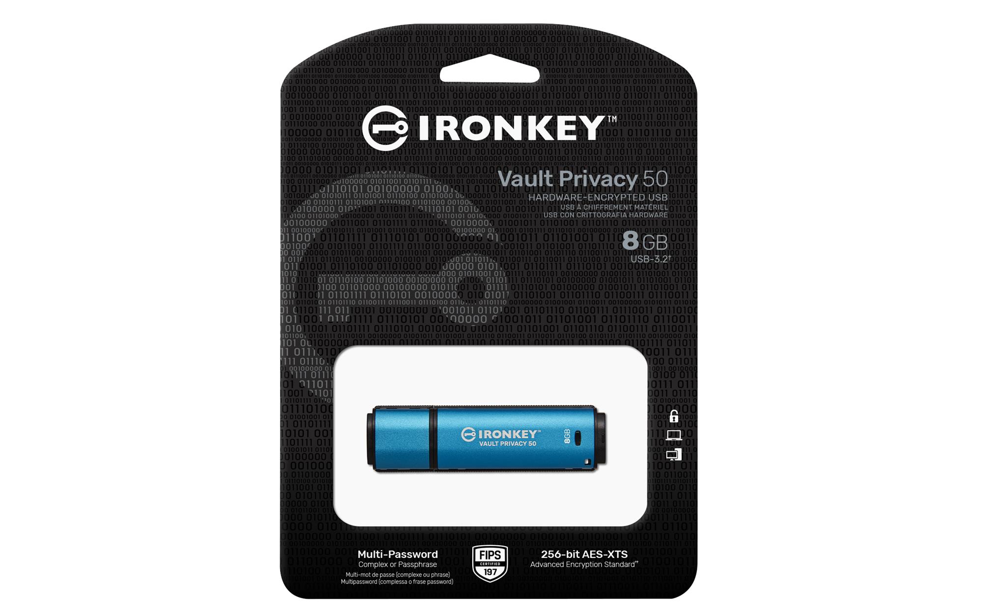 Kingston IronKey Vault Privacy 50 8GB USB 3.2