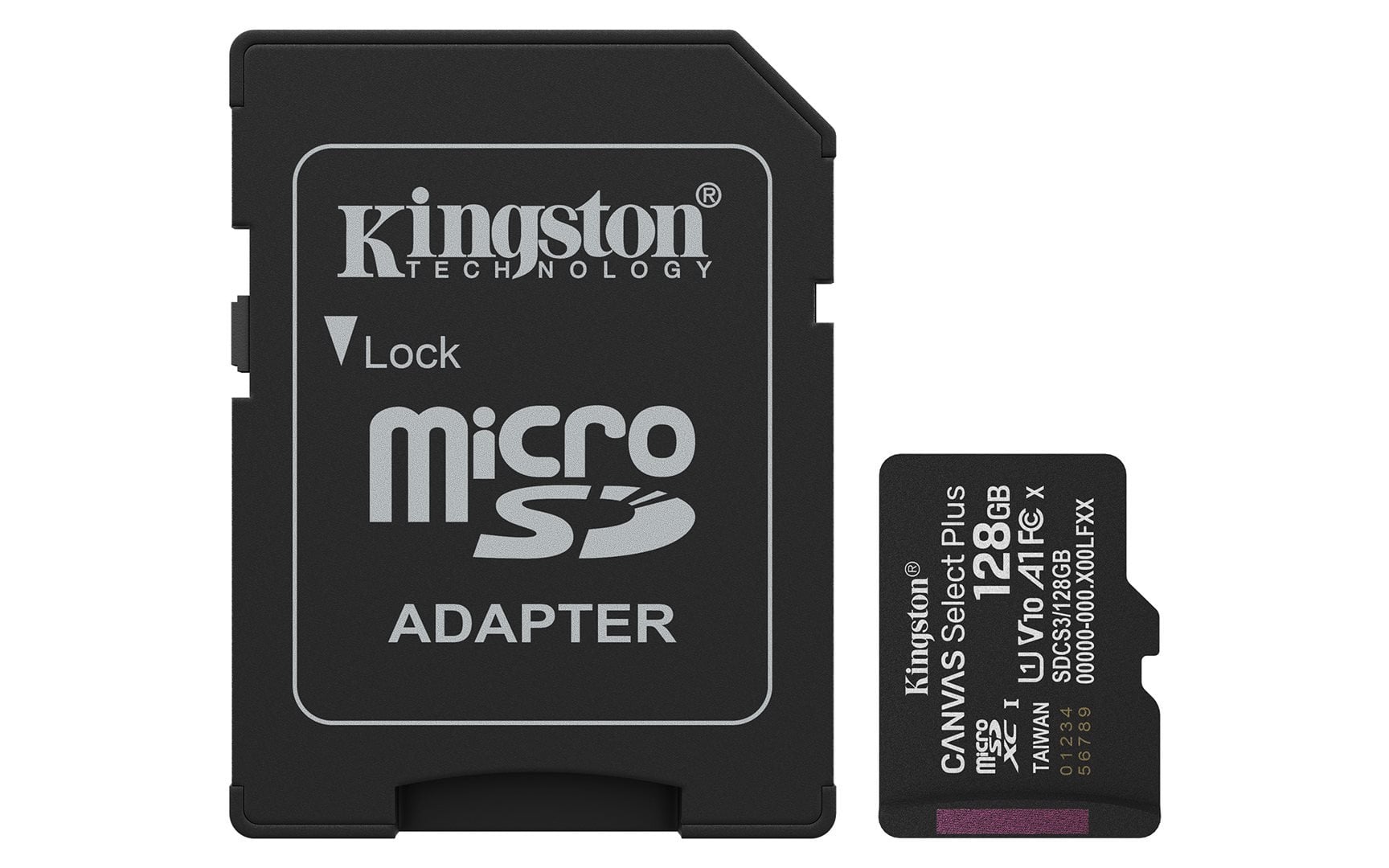 KINGSTON microSDXC 128GB Canvas Select Plus + SD adaptér