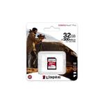 KINGSTON SDHC 32GB Canvas React Plus UHS-II V90 (čtení/zápis: 300/260MB/s)