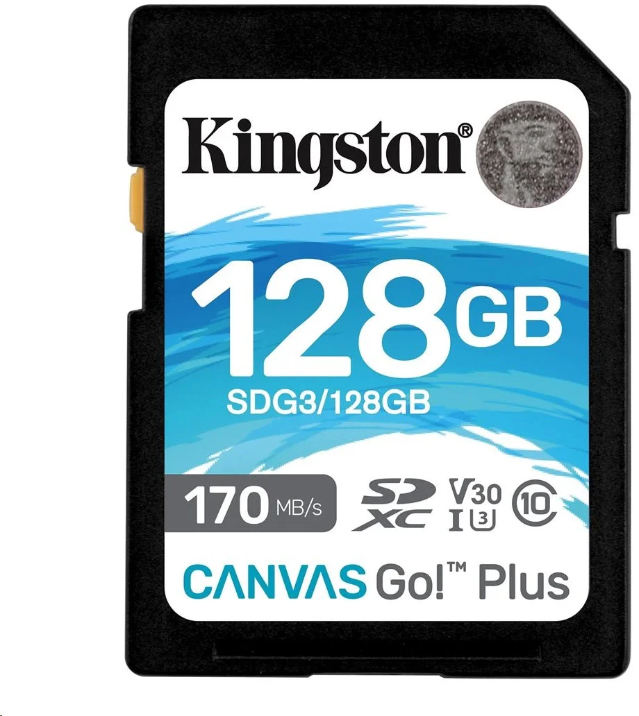 KINGSTON SDXC 128GB Canvas Go! Plus UHS-I U3 V30 s rýchlosťou až 170 MB/s