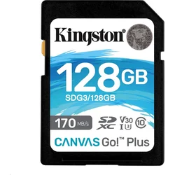 KINGSTON SDXC 128GB Canvas Go! Plus UHS-I U3 V30 s rýchlosťou až 170 MB/s