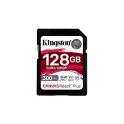 KINGSTON SDXC 128GB Canvas React Plus UHS-II V90 (čtení/zápis: 300/260MB/s)