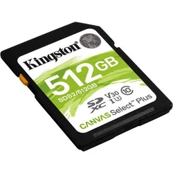 Kingston SDXC 512GB Canvas Select Plus A1 C10 Card (čítanie 100 MB/s, zápis 85MB/s) SDS2/512GB