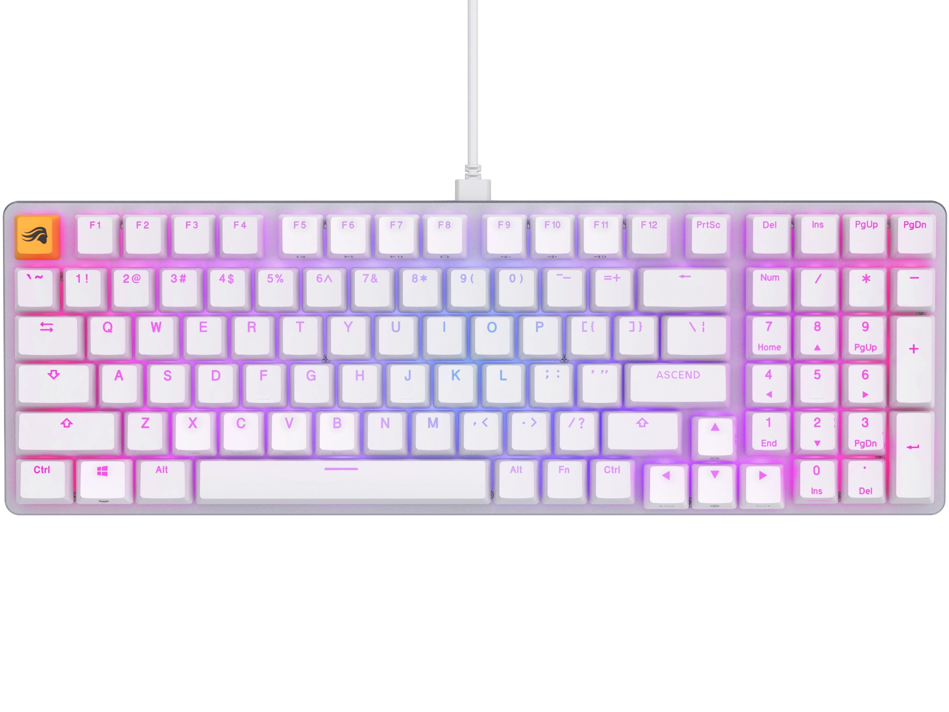 Klávesnica Glorious GMMK 2 - Barebone, ANSI-Layout, biela