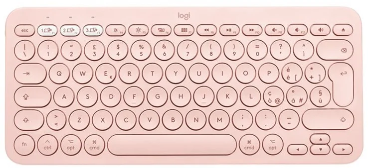 Klávesnica Logitech Multi-Device Bluetooth Keyboard K380 pre Mac, americká, bezdrôtová, ružová