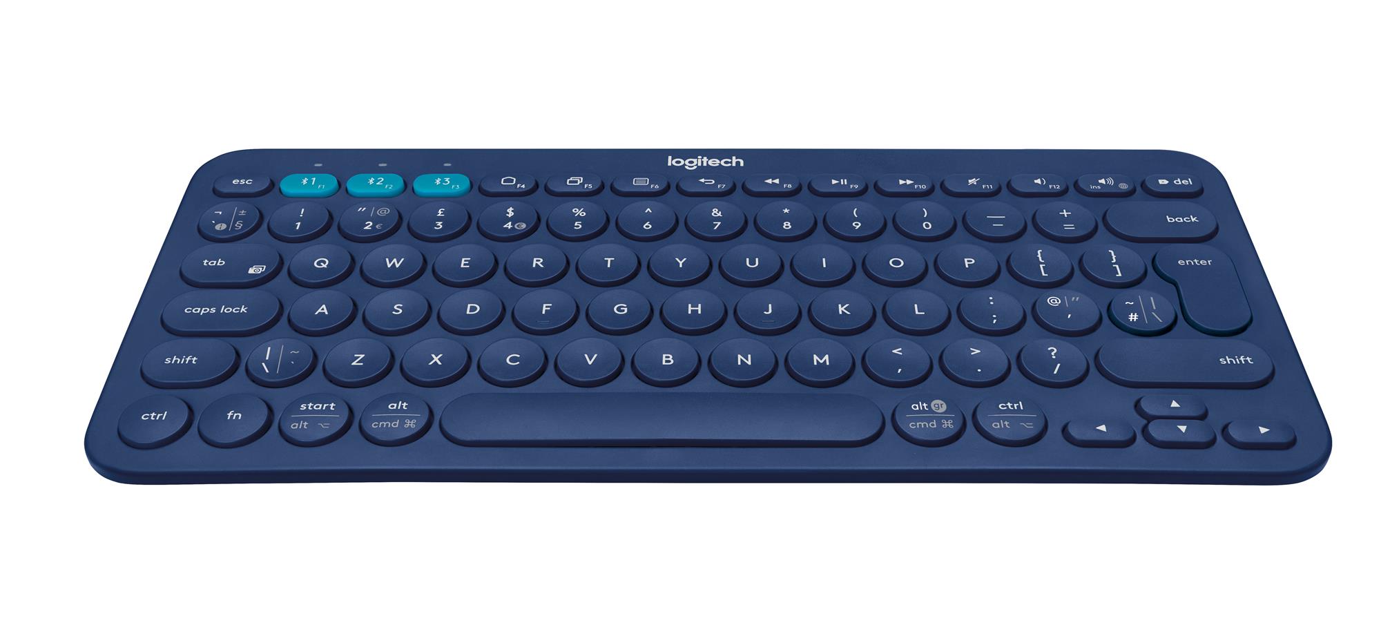 Klávesnica Logitech Multi-Device Bluetooth Keyboard K380, UK, bezdrôtová, modrá