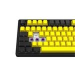 Klávesnica LORGAR KBP70TKLW, mechanická TKL, 75%, bezdrôtová herná, čierna/žltá, CS
